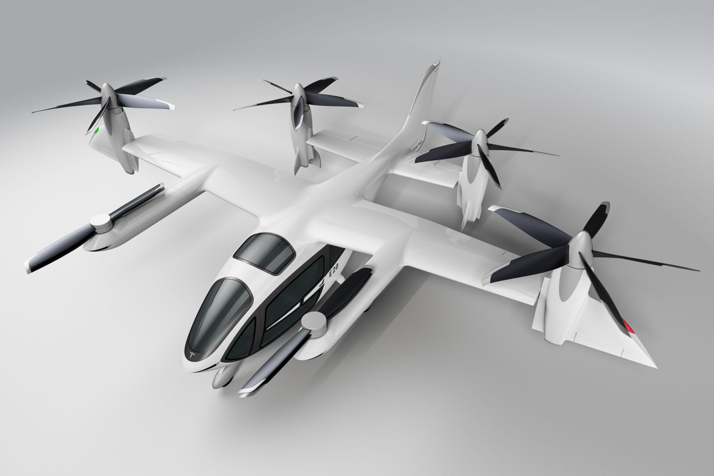 TCab Tech E20 concept design aircraft, top view TCab Tech E20 concept design aircraft, top view